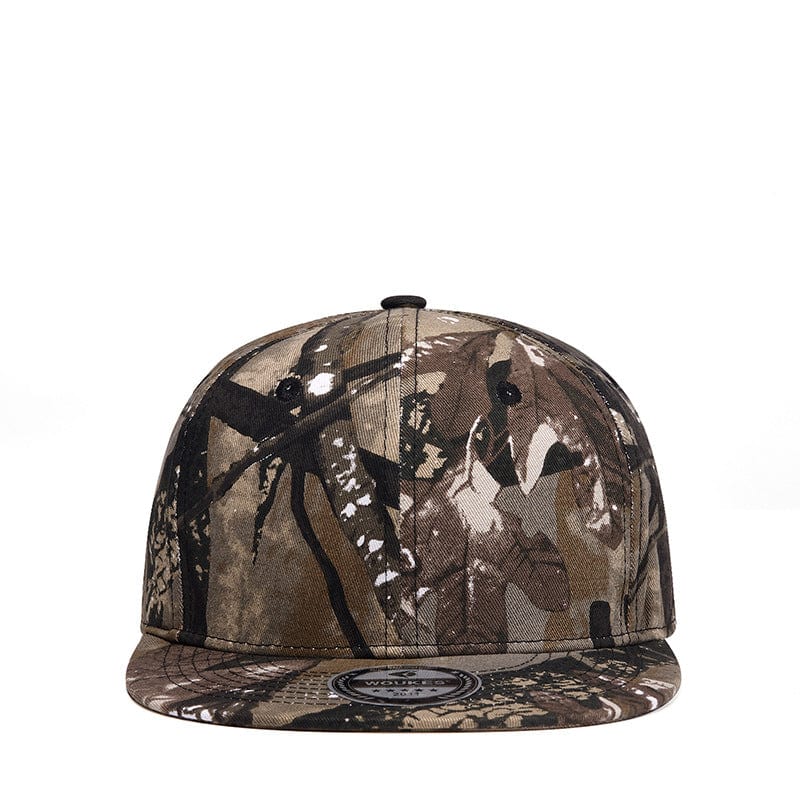 camouflage cap grootx flashlander front side flat cap