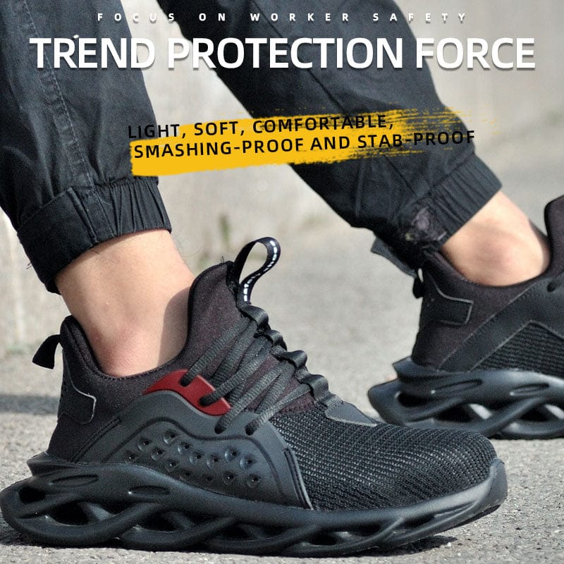 black sneakers kraken flashlander light soft confortable strong men shoes for work