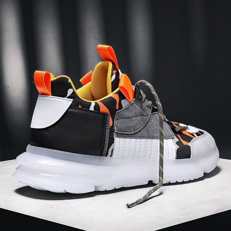 white orange sneakers prowl flashlander back side men shoes