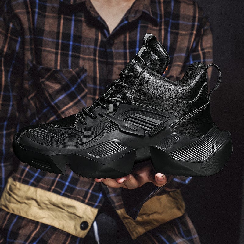 men shoes black aquiles sport flashlander left side with model showing