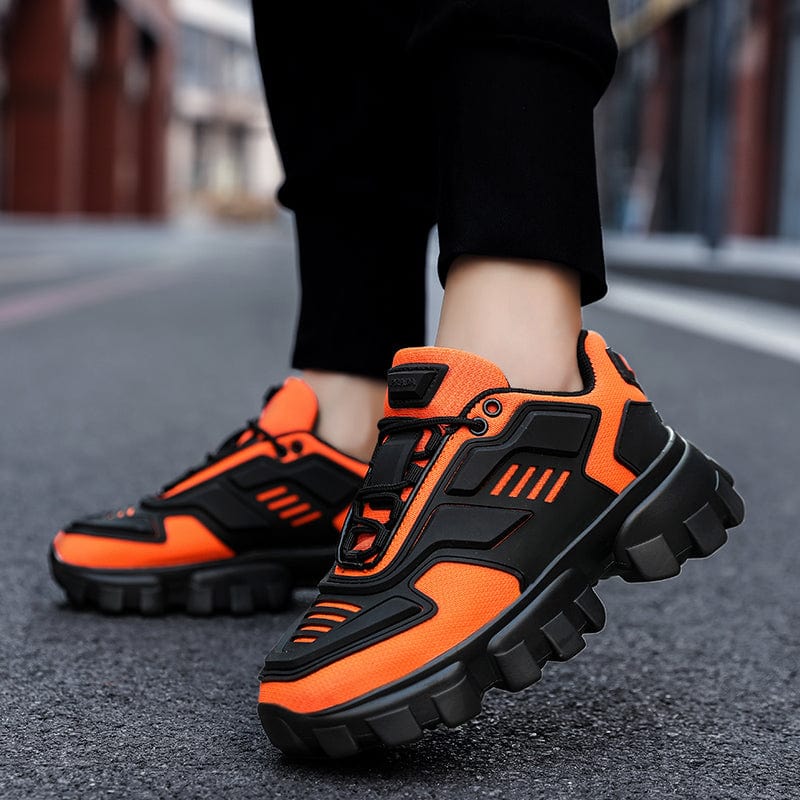 black orange sneakers optimus flashlander left sid man using shoes