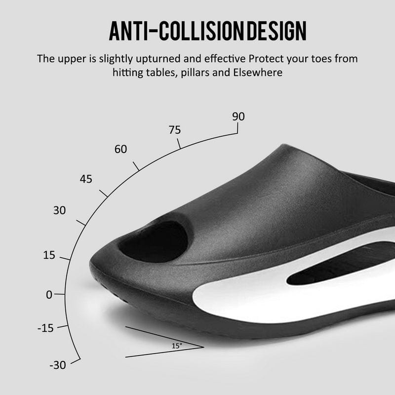 white black sandals ezla flashlander anti-collision design characteristics