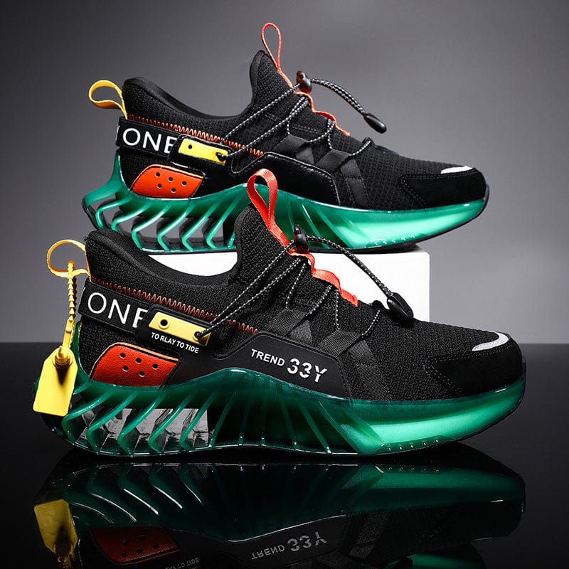 green sneakers predatorx b1 flashlander right side men shoes pair