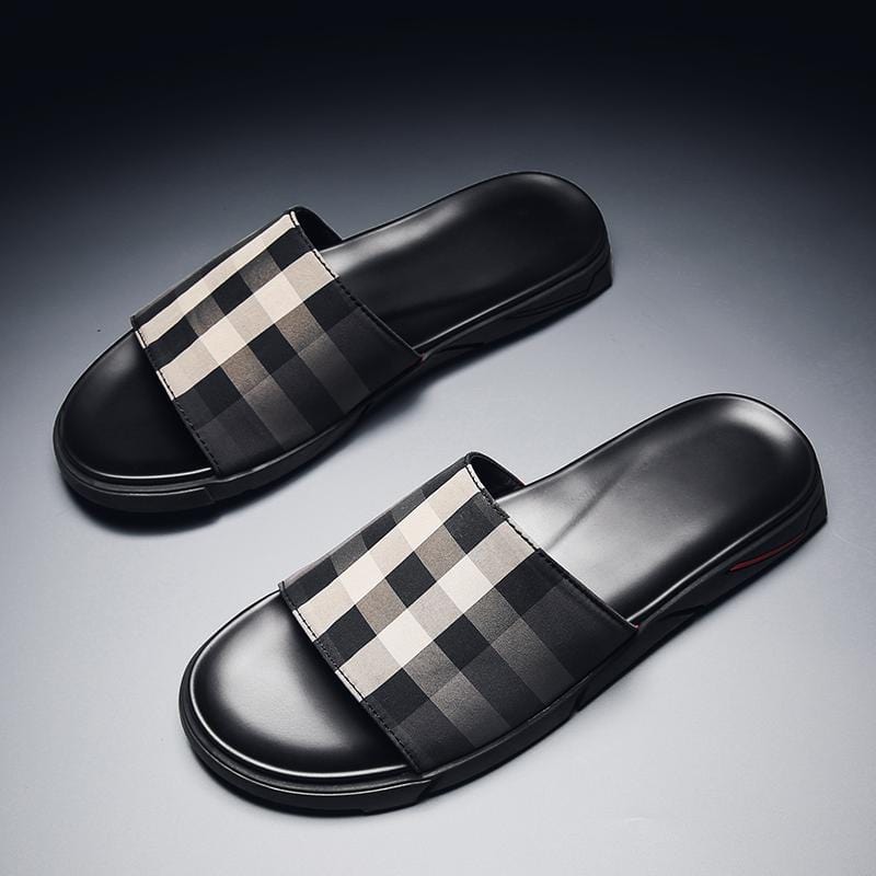 black lattice men's slippers riderx flashlander left side pair slippers