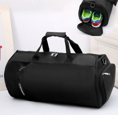 black gym bag oxford flashlander front side and inside sports bag 