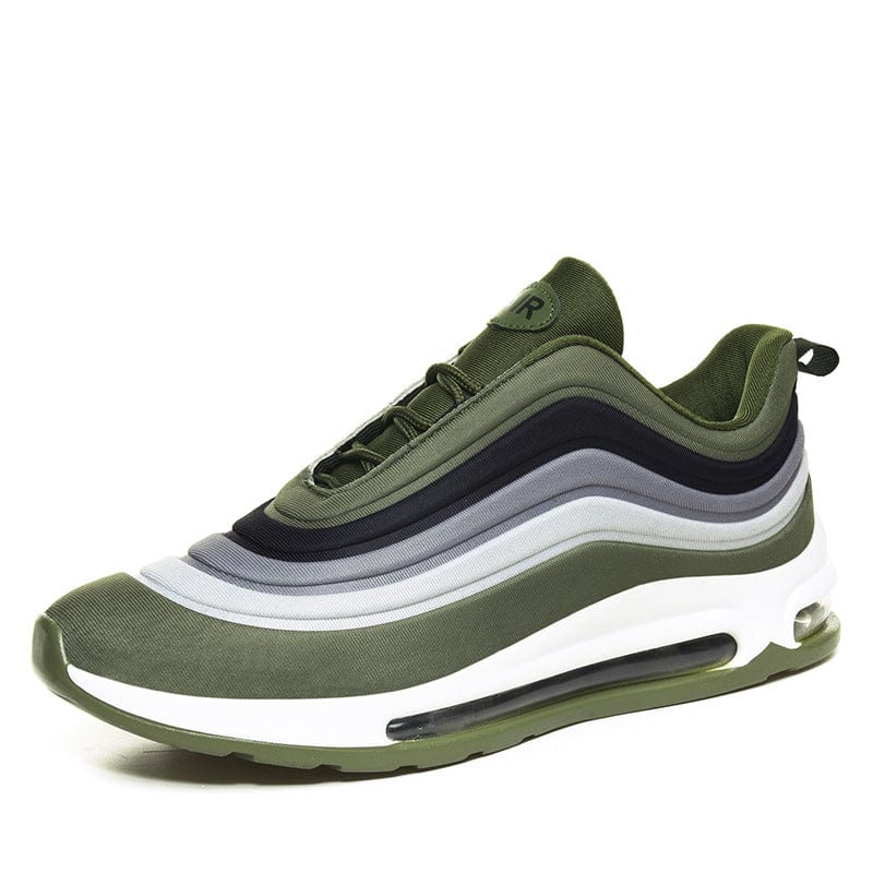 green white men's sneakers remix air flashlander left side air footwear