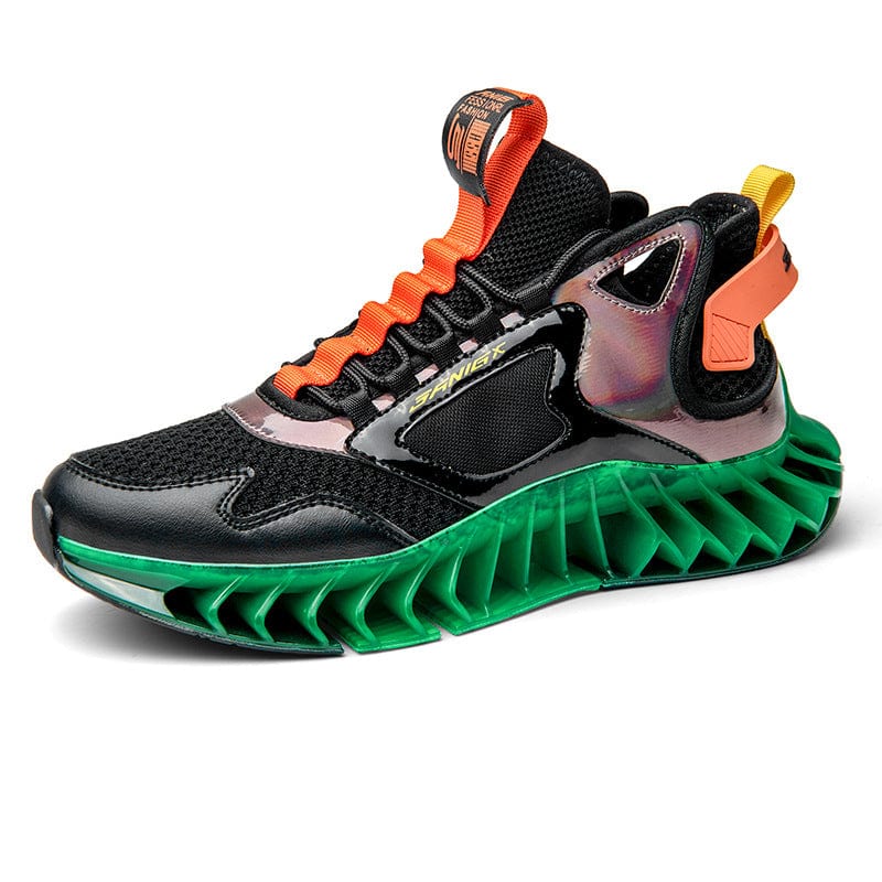 green black sneakers predatorx fire left side