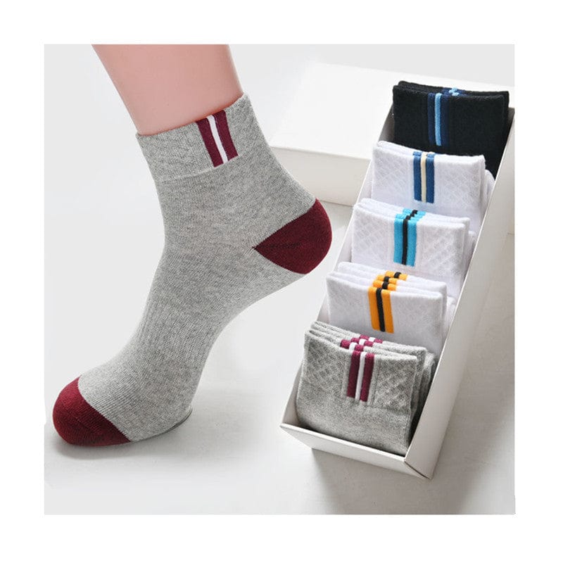 grey red wine and colors socks tube flashlander front side