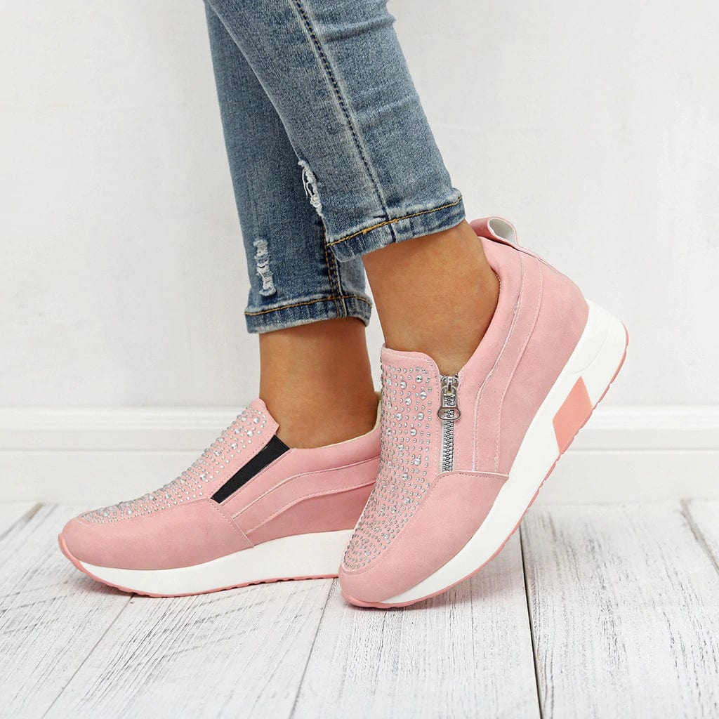 AURORA, zapatillas de deporte para mujer, zapatos vulcanizados de punto para mujer, zapatos planos de tobillo para mujer