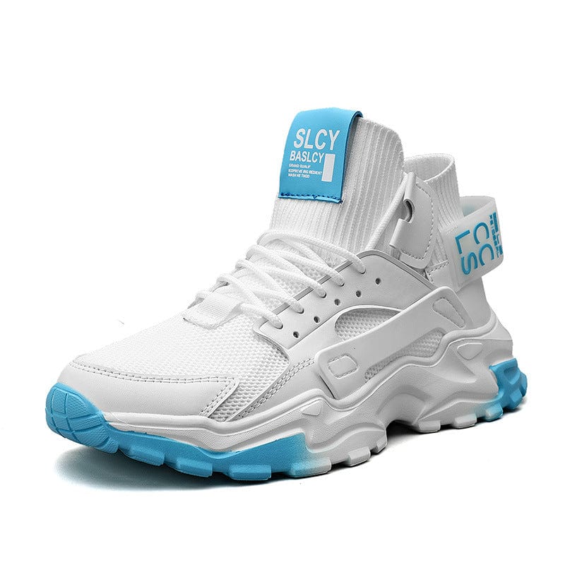 white blue sneakers nereus flashlander left side