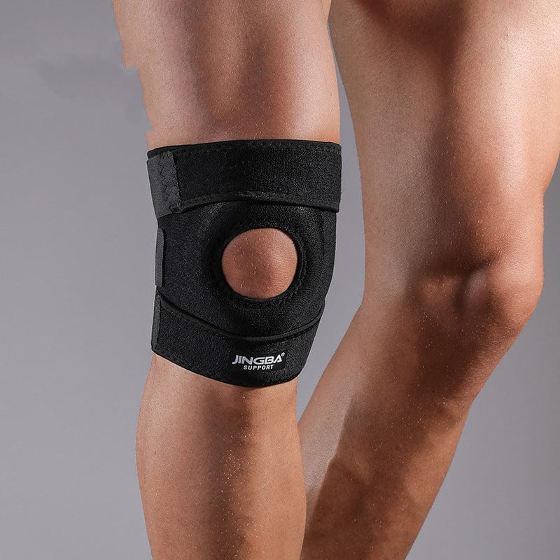 black Knee Pads Protective Gear for Sports front side man using Compression Knee Pads