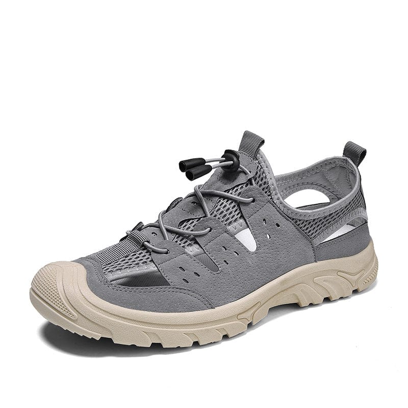 grey men's sandals snkrs flashlander left side slippers