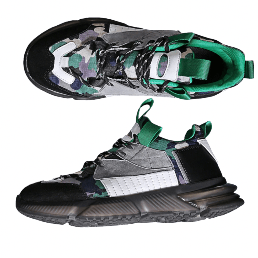 black green sneakers prowl flashlander left side and view from above