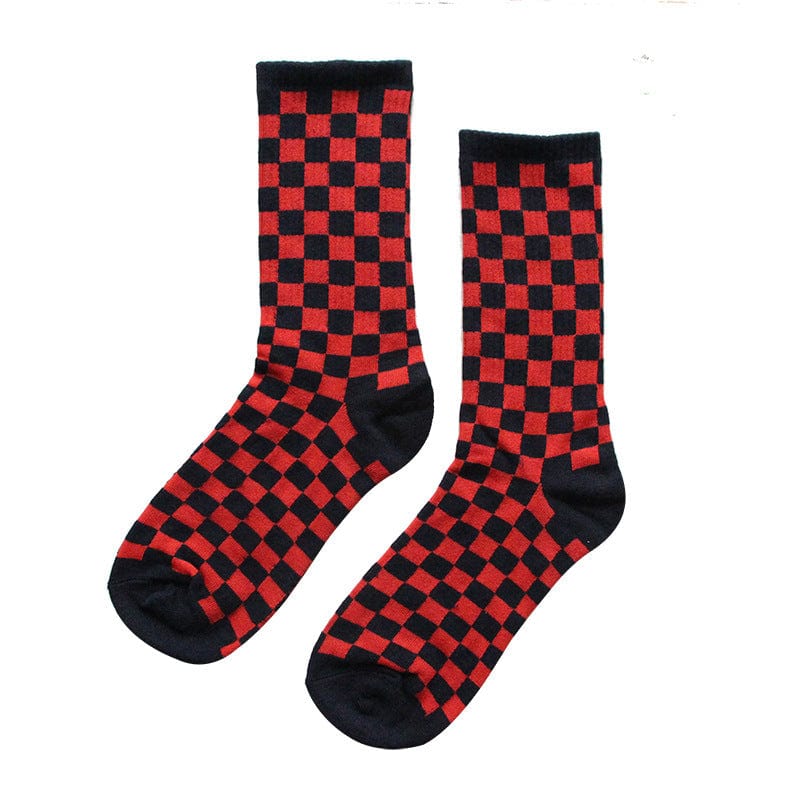 black red men's socks luxer flashlander front side pair