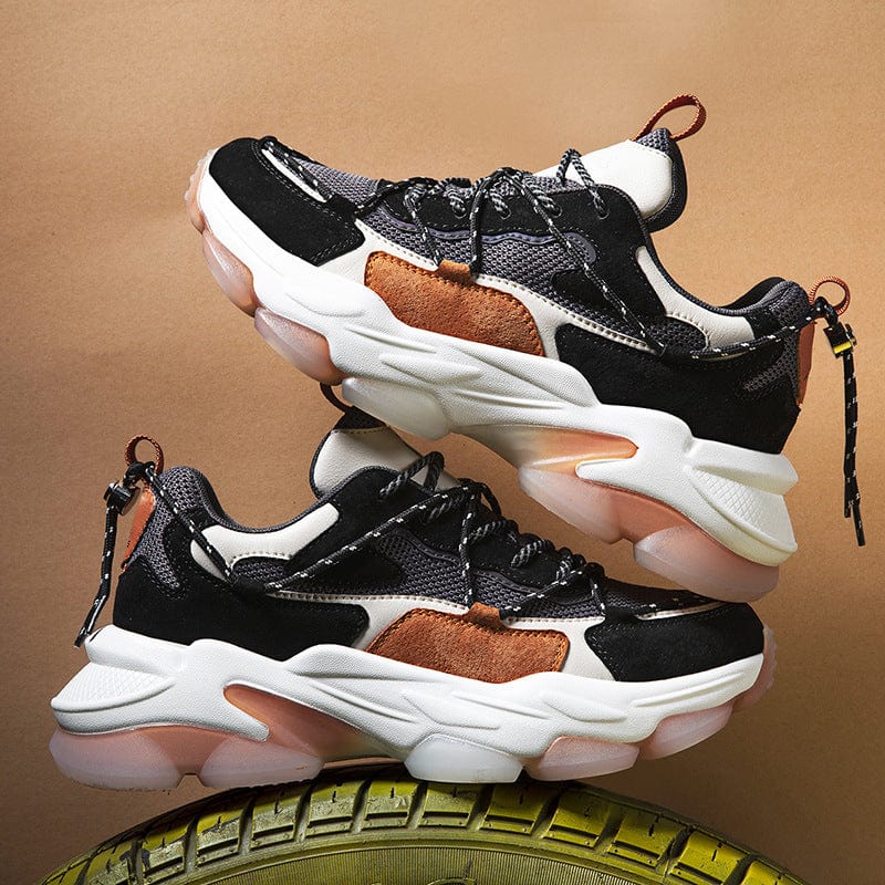 black orange brown sneakers spider 855 flashlander pair