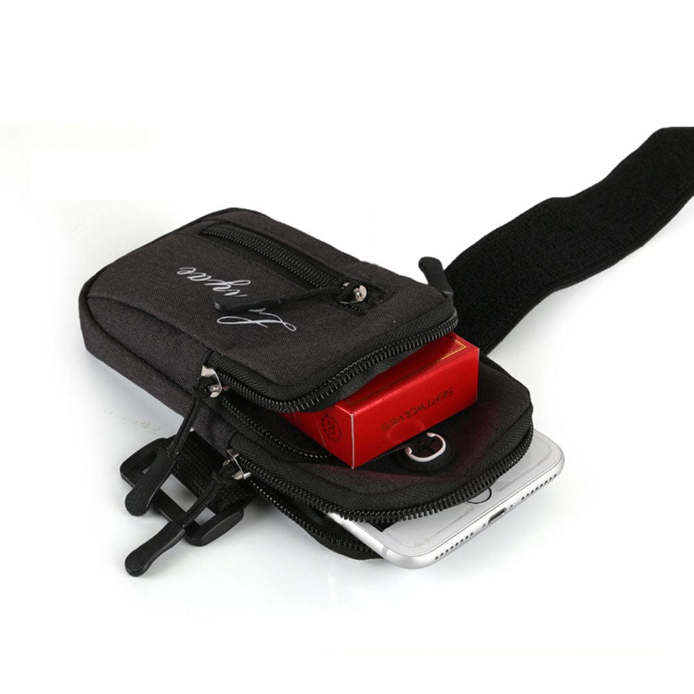 black cell phone bag and phone waist bag arm inside and belt bag