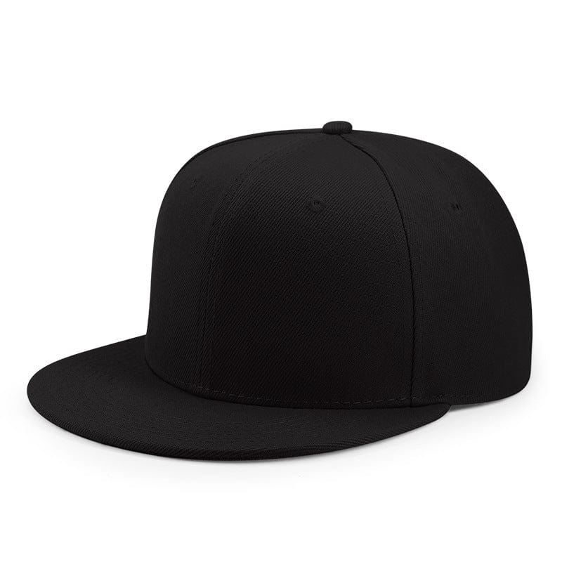 black cap patriota flashlander left side flat cap men's cap