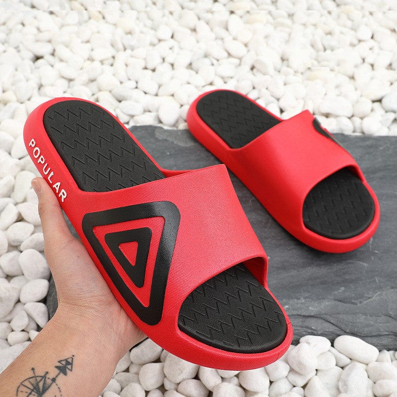 red black men's sandals squid xp flashlander and slippers front side pair