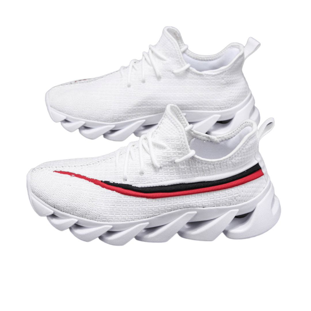 white sneakers polar flashlander left side pair