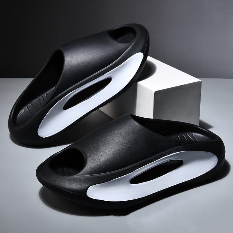 black and white men's sandals ezla flashlander pair
