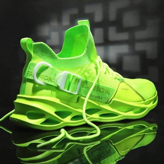 green sneakers gladiator flashlander back side