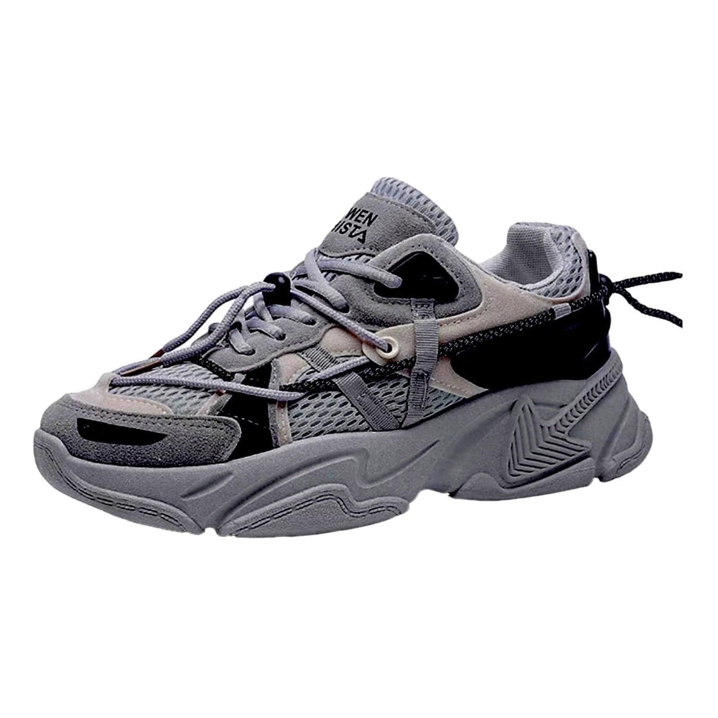grey sneakers dark arrow flashlander left side