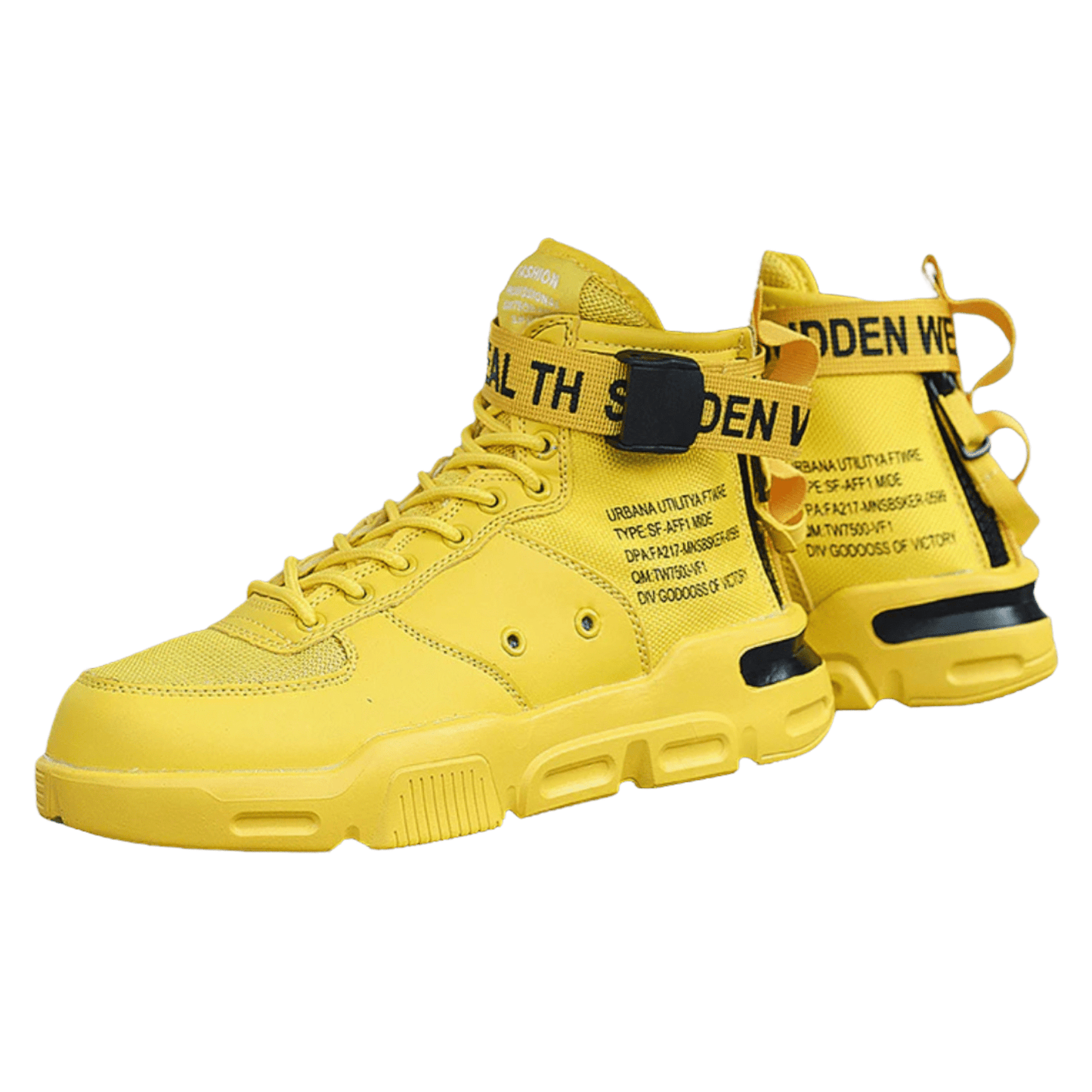 yellow sneakers urbana flashlander left side pair