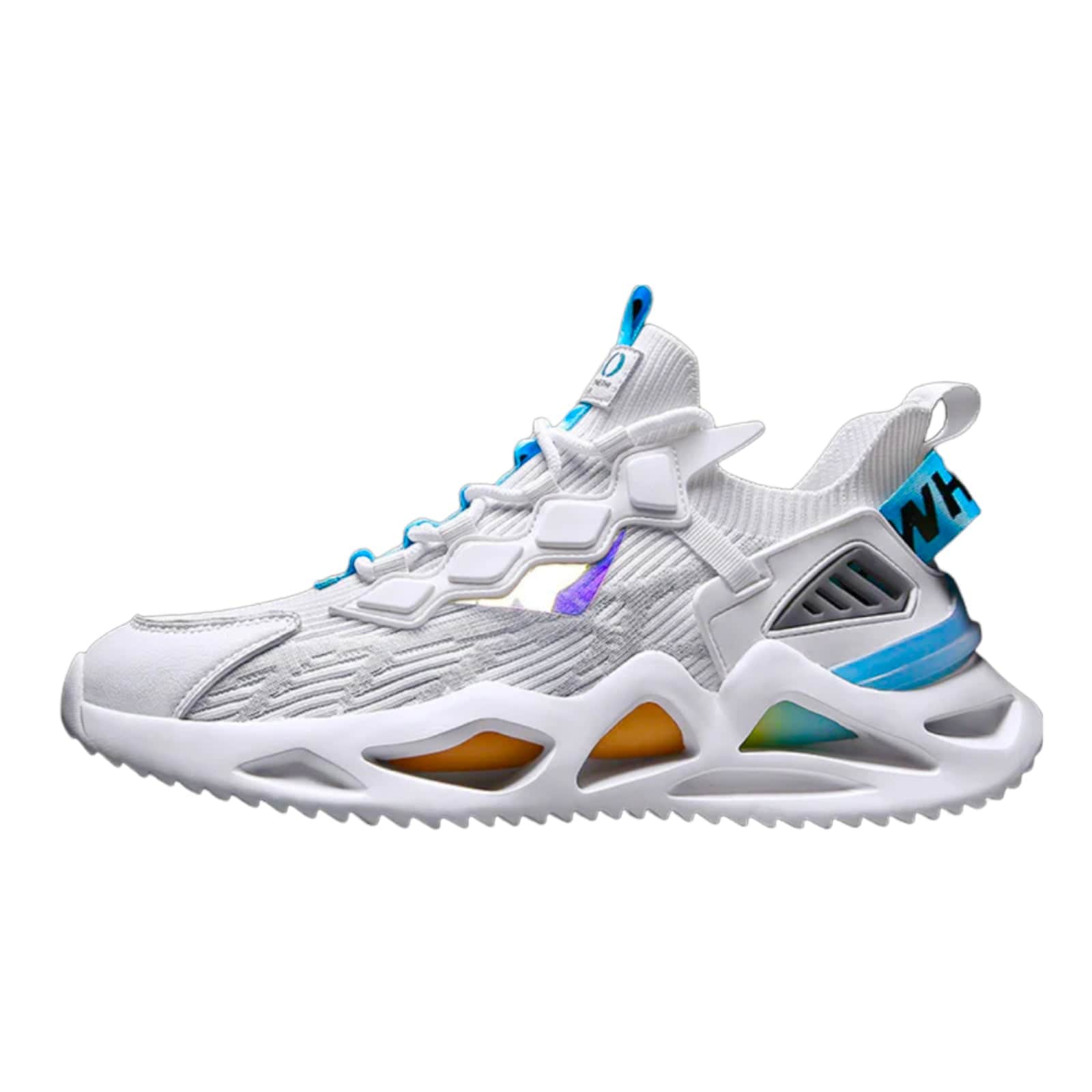white men's sneakers moon x33 flashlander left side gym shoes