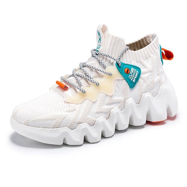 white orange men´s sneakers ghost vx flashlander left side
