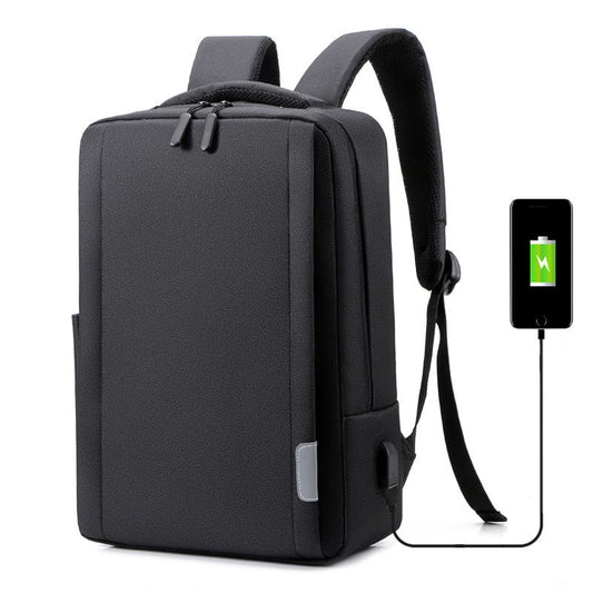 black backpack anti theft usb charging computer traveli flashlander  