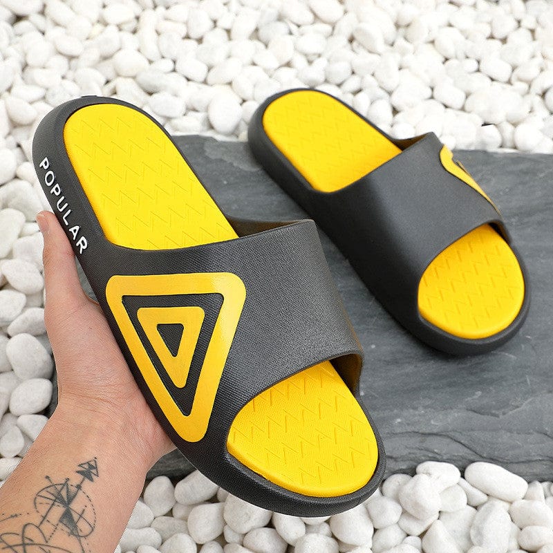 black yellow sandals squid xp flashlander and slippers front side pair