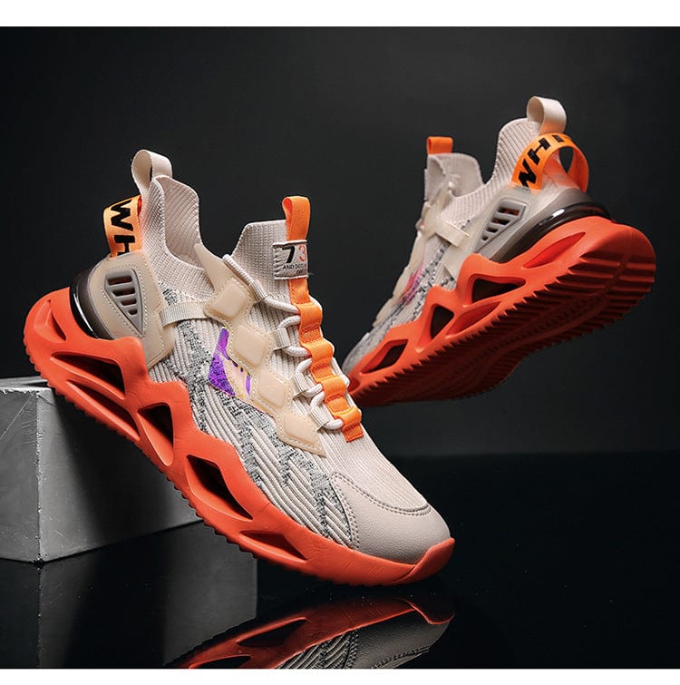 orange beige sneakers moon x33 flashlander sole shoes