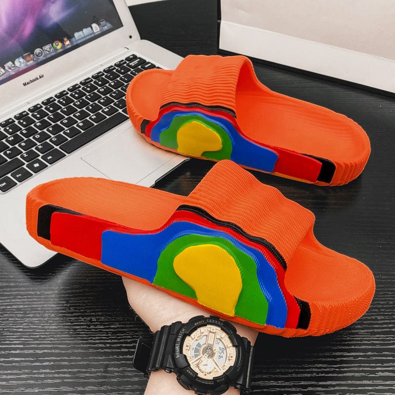 orange sandals and slippers artx flashlander pair man showing