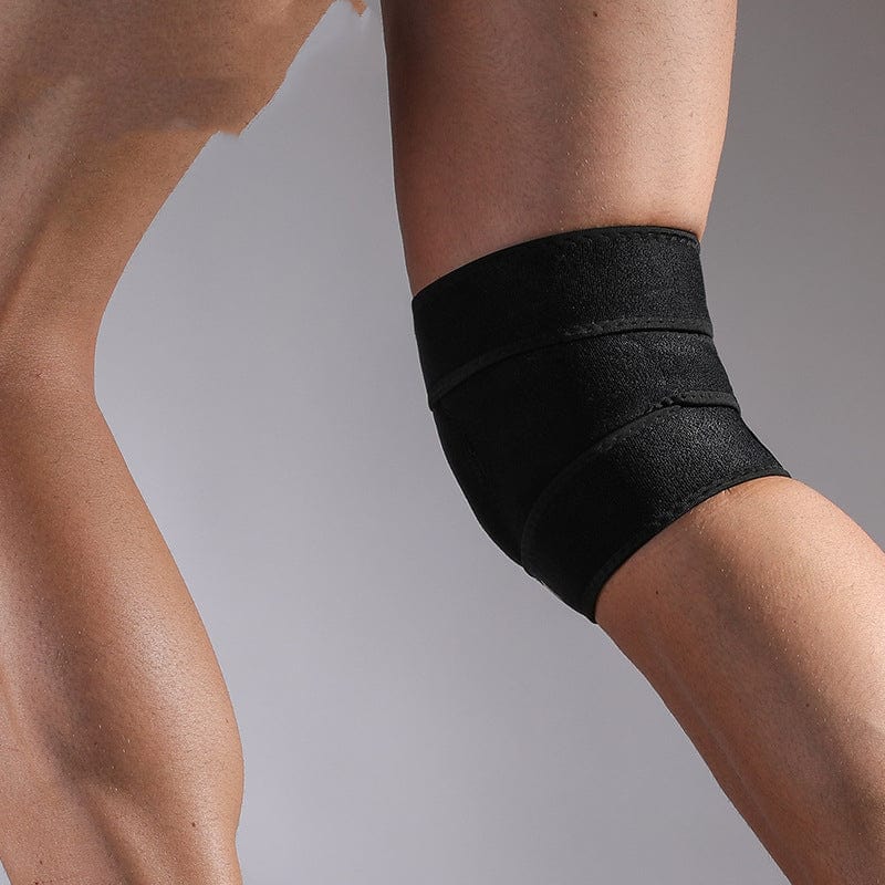 black Knee Pads Protective Gear for Sports back side man using Compression Knee Pads