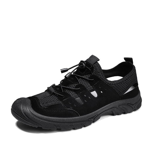 black sandals snkrs flashlander left side