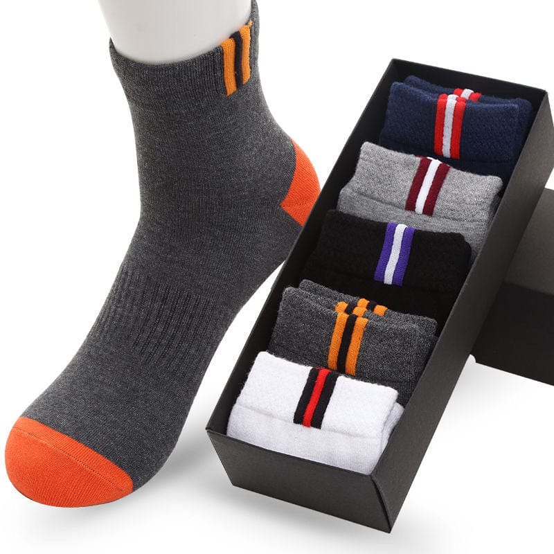 grey orange and colors socks tube flashlander front side